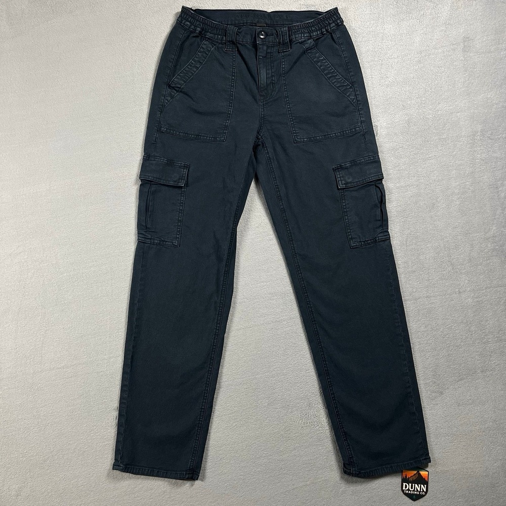American Eagle Pants Womens 6 Navy Blue Cargo Straight Stretch Utility Twill